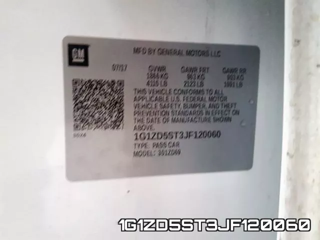 1G1ZD5ST3JF120060 фото 2