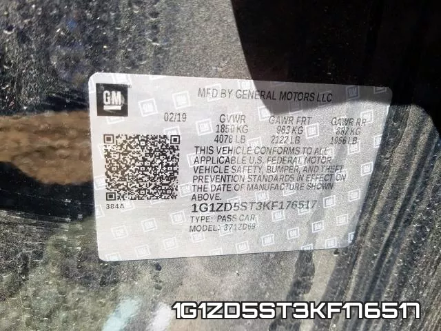 1G1ZD5ST3KF176517 фото 2