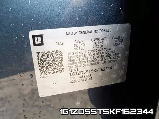 1G1ZD5ST5KF162344 фото 2