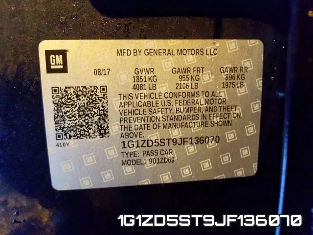 1G1ZD5ST9JF136070 фото 2