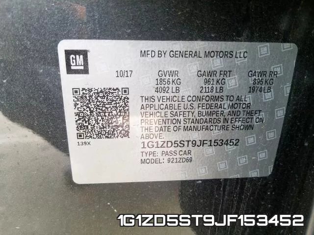 1G1ZD5ST9JF153452 фото 2
