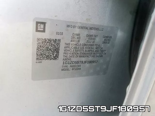 1G1ZD5ST9JF180957 фото 2