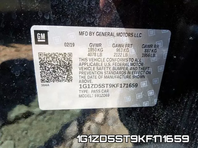 1G1ZD5ST9KF171659 фото 2