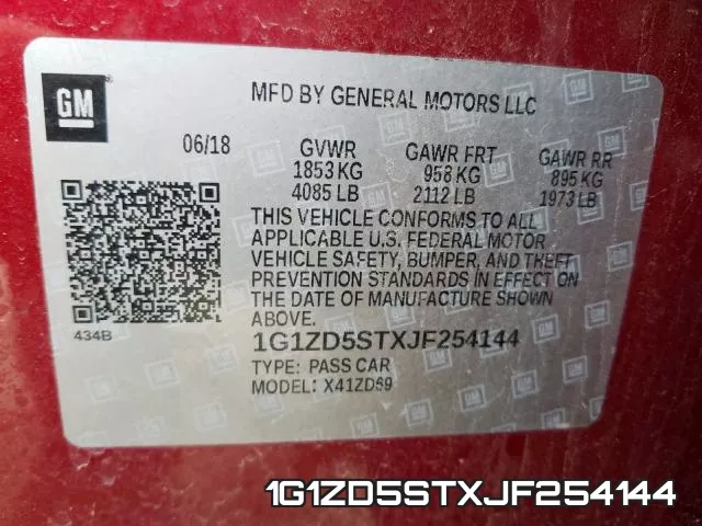 1G1ZD5STXJF254144 фото 2