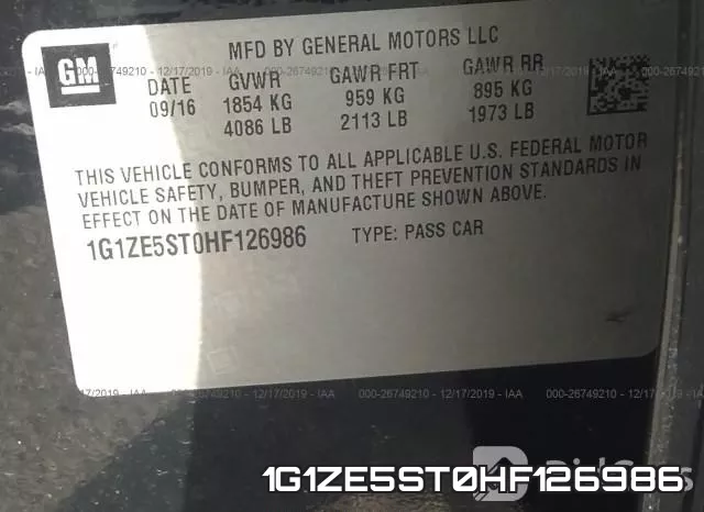 1G1ZE5ST0HF126986 фото 10