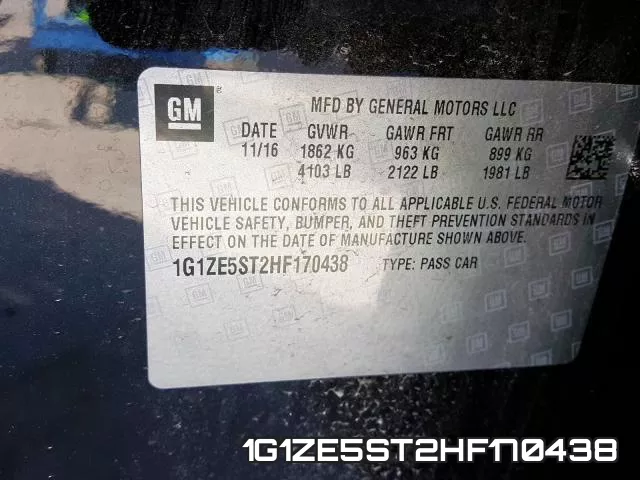1G1ZE5ST2HF170438 фото 2