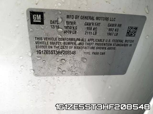 1G1ZE5ST3HF208548 фото 2