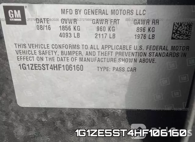 1G1ZE5ST4HF106160 фото 10