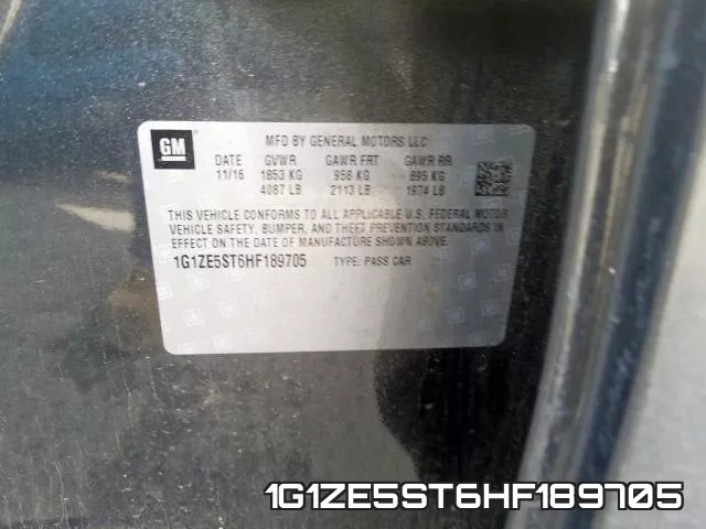 1G1ZE5ST6HF189705 фото 2