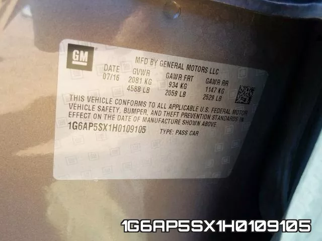 1G6AP5SX1H0109105 фото 2