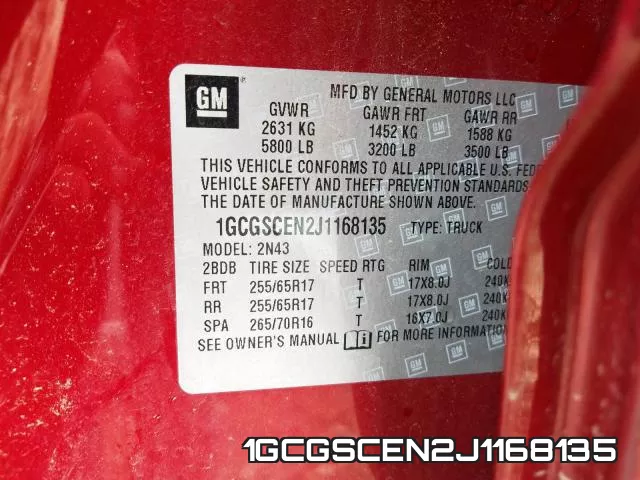 1GCGSCEN2J1168135 фото 2
