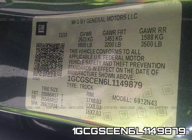 1GCGSCEN6L1149879 фото 10