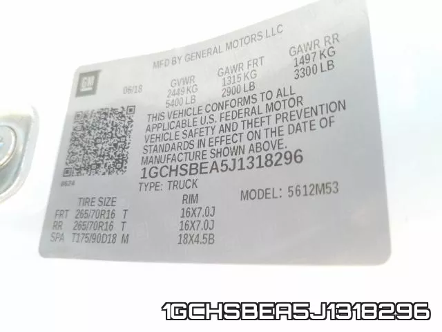 1GCHSBEA5J1318296 фото 2