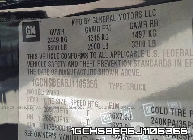 1GCHSBEA6J1105356 фото 10