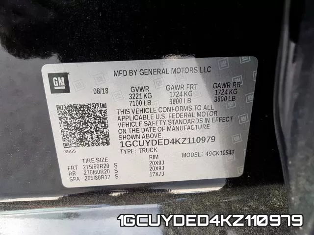 1GCUYDED4KZ110979 фото 2