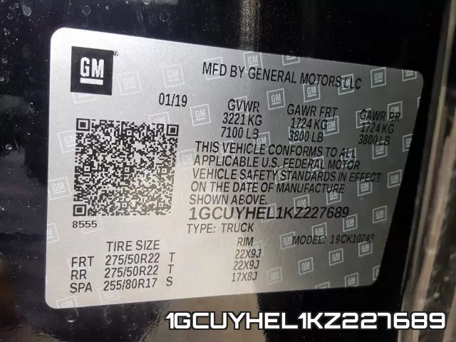 1GCUYHEL1KZ227689 фото 2