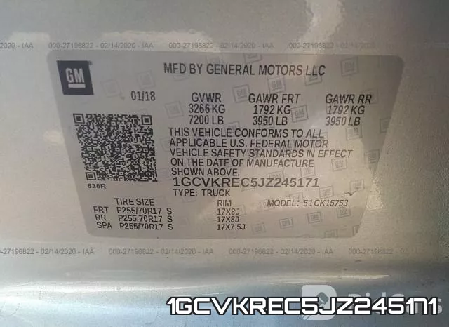 1GCVKREC5JZ245171 фото 10