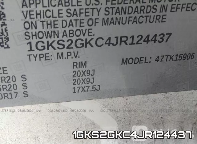 1GKS2GKC4JR124437 фото 10