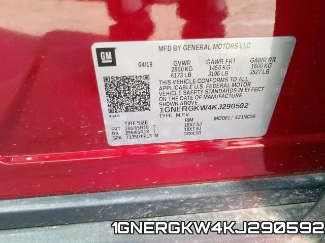 1GNERGKW4KJ290592 фото 2
