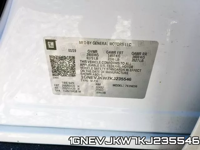 1GNEVJKW7KJ235546 фото 2