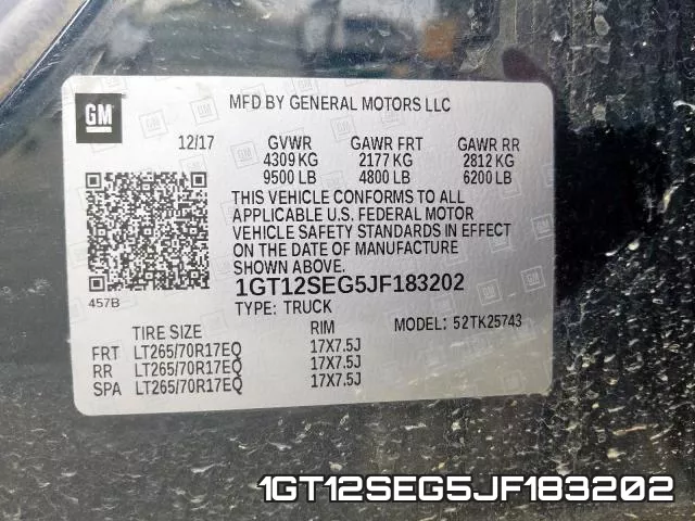 1GT12SEG5JF183202 фото 2