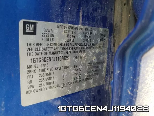 1GTG6CEN4J1194028 фото 2