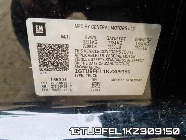 1GTU9FEL1KZ309150 фото 2