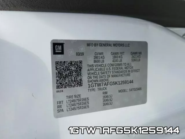 1GTW7AFG5K1259144 фото 2