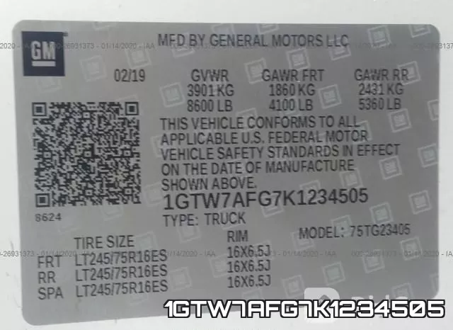 1GTW7AFG7K1234505 фото 10