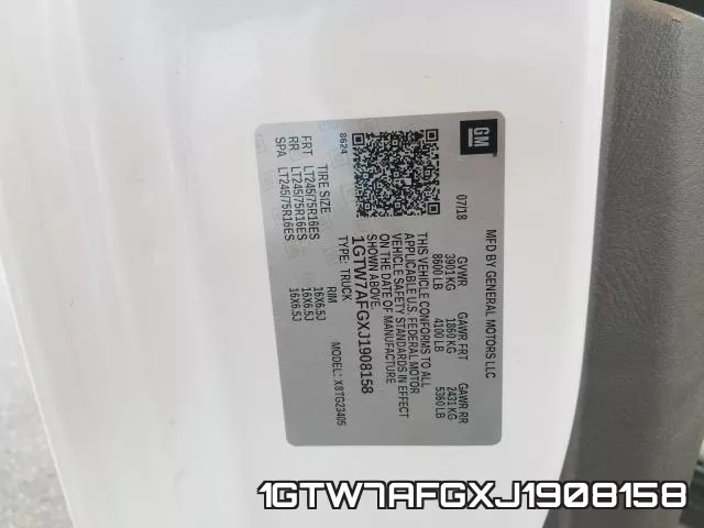 1GTW7AFGXJ1908158 фото 2