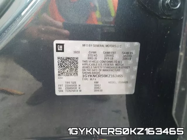 1GYKNCRS0KZ163465 фото 2