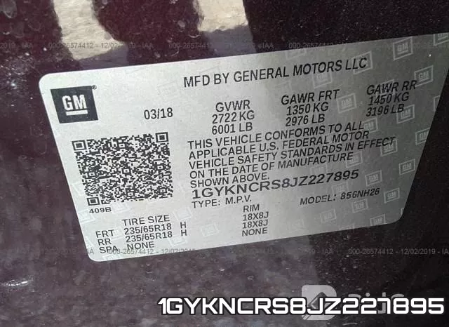 1GYKNCRS8JZ227895 фото 10