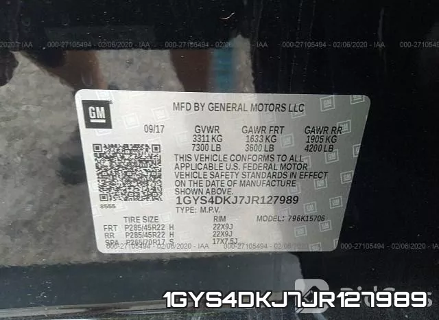 1GYS4DKJ7JR127989 фото 10