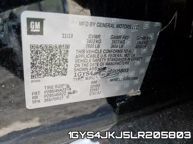 1GYS4JKJ5LR205803 фото 2