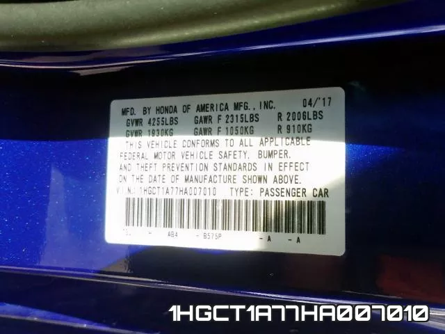 1HGCT1A77HA007010 фото 2