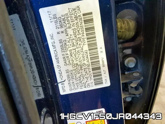 1HGCV1F50JA044343 фото 2