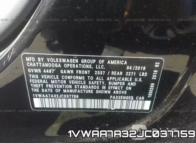 1VWAA7A32JC037759 фото 10