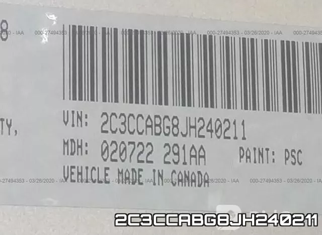 2C3CCABG8JH240211 фото 10