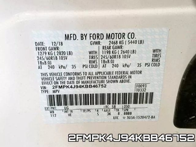 2FMPK4J94KBB46752 фото 2