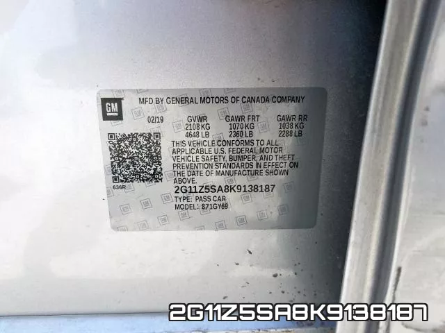 2G11Z5SA8K9138187 фото 2