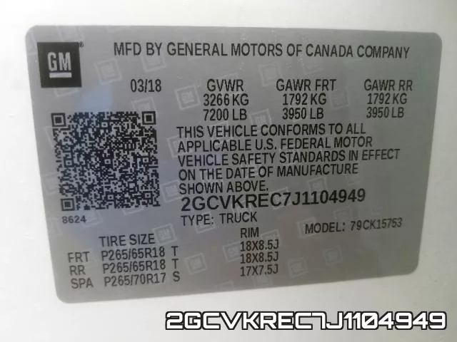 2GCVKREC7J1104949 фото 2