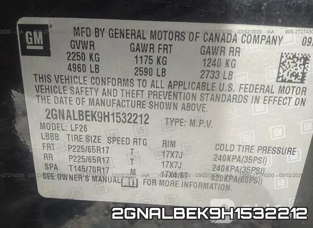 2GNALBEK9H1532212 фото 10