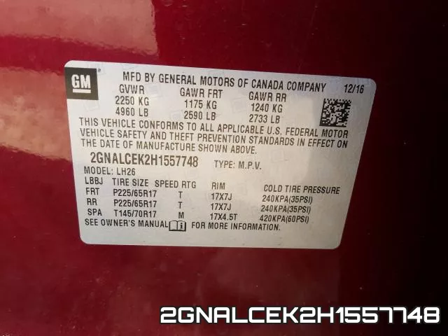 2GNALCEK2H1557748 фото 2