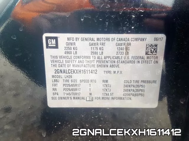 2GNALCEKXH1611412 фото 2
