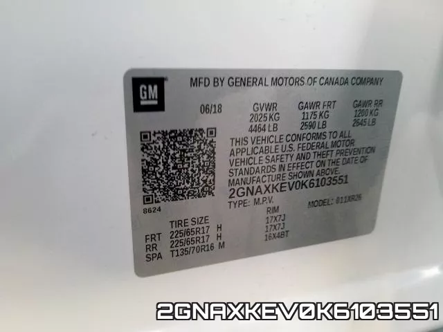 2GNAXKEV0K6103551 фото 2