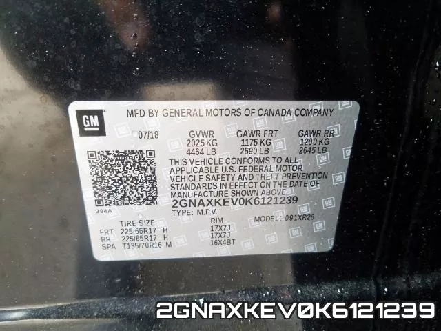 2GNAXKEV0K6121239 фото 2