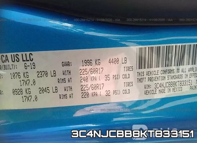 3C4NJCBB8KT833151 фото 10