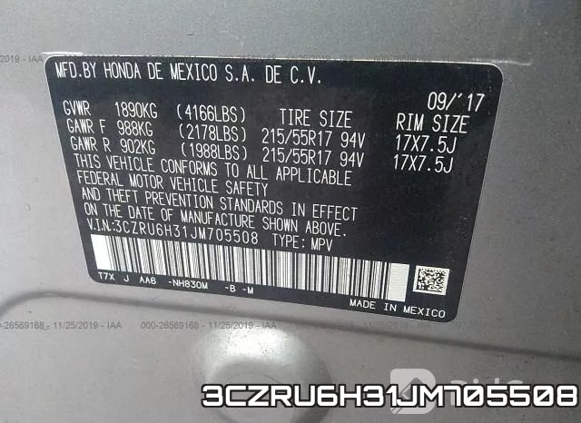 3CZRU6H31JM705508 фото 10