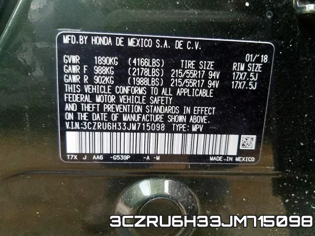 3CZRU6H33JM715098 фото 2