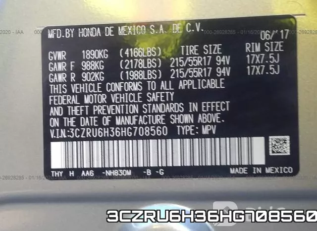 3CZRU6H36HG708560 фото 10